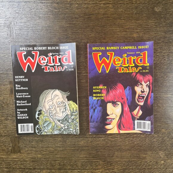 Weird Tales Magazine Summer 1991 Spring 1991 Stephan King Robert Bloch - Picture 1 of 11